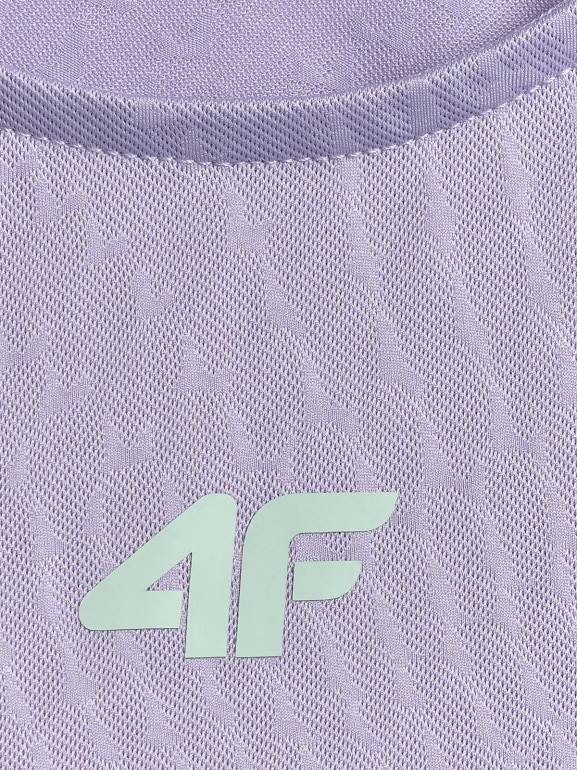 Damski top treningowy 4F 4FWSS26TFSLF743 - fioletowy