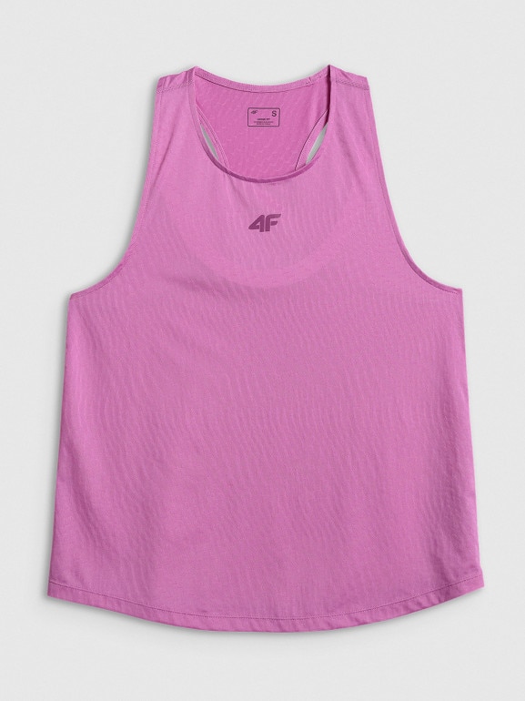 Damski top treningowy 4F 4FWSS26TFSLF743 - różowy