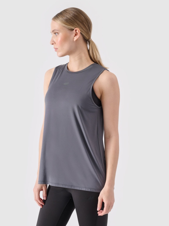 Damski top treningowy ciążowy 4F 4FWSS24TFTSF863 - szary