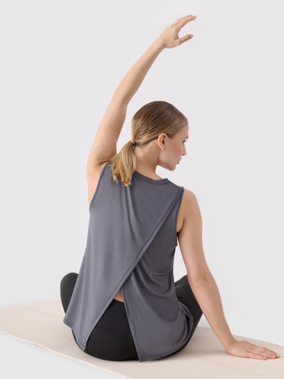 Damski top treningowy ciążowy 4F 4FWSS24TFTSF863 - szary