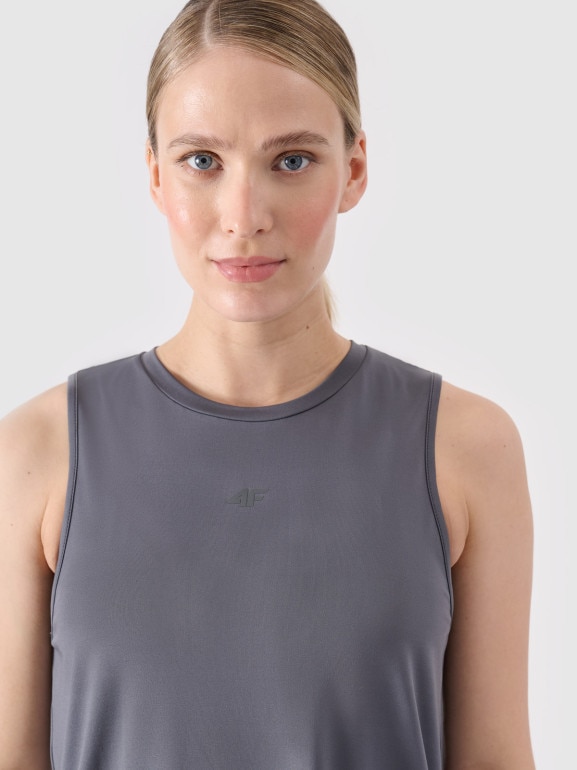 Damski top treningowy ciążowy 4F 4FWSS24TFTSF863 - szary