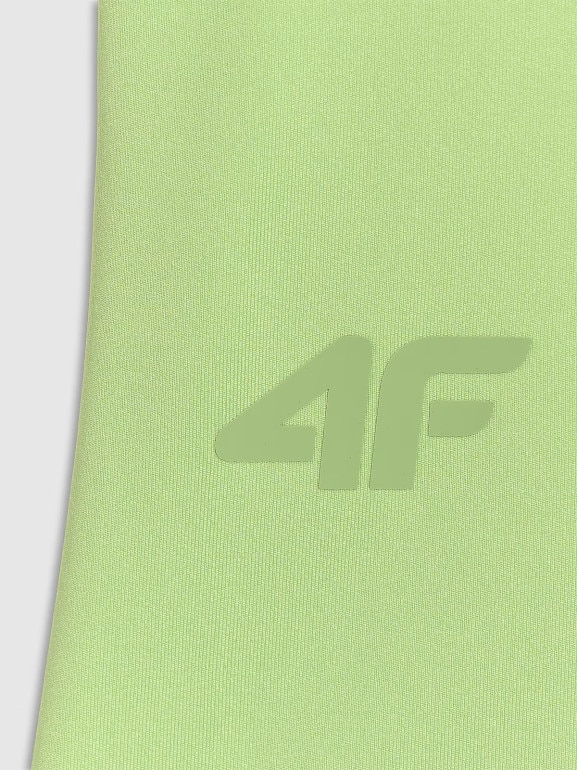 Damski top treningowy szybkoschnący 4F 4FWAW25TFSLF571 - zielony