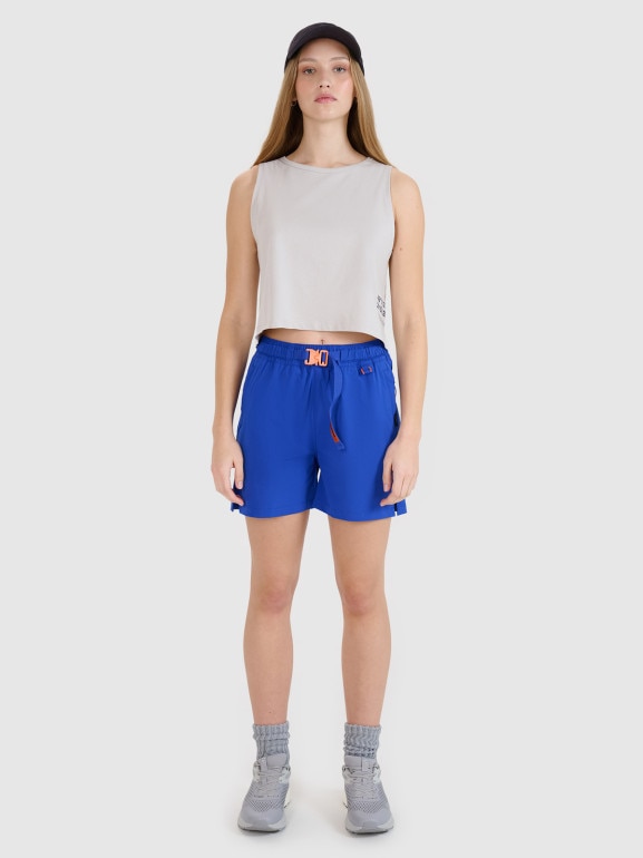 Damski top z nadrukiem 4F 4FWSS25TSLEF157 - szary