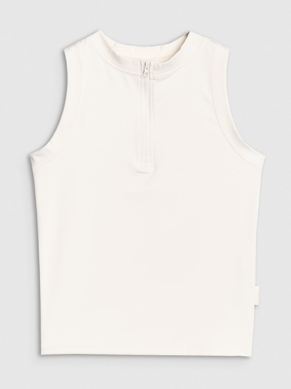 Damski top z zapięciem 4F 4FRSS25TSLEF221 - biały