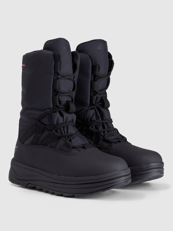 Damskie buty zimowe śniegowce INUA 4F 4FRAW25FSBSF041 - czarne