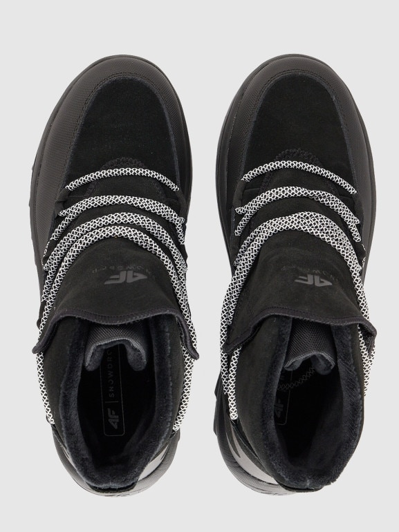Damskie buty zimowe śniegowce SNOWDROP 4F 4FRAW25FSBSF042 - czarne