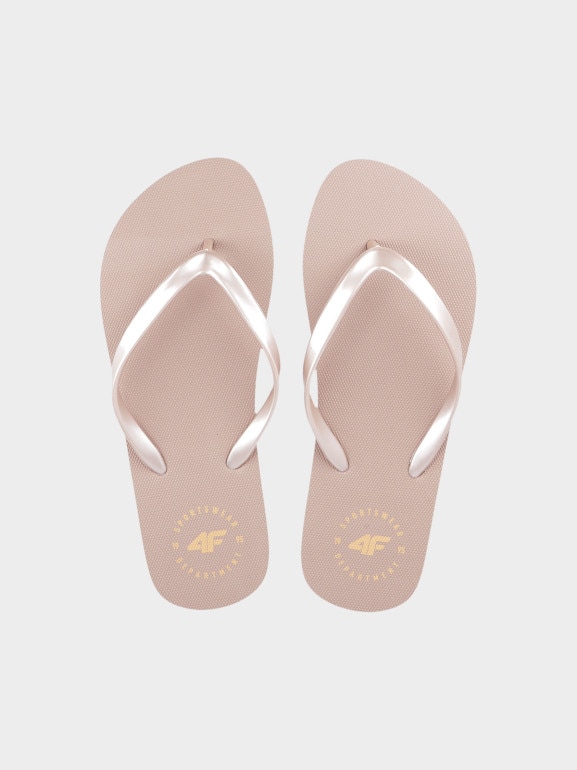 Damskie japonki 4F 4FMM00FFLIF018A - beżowe