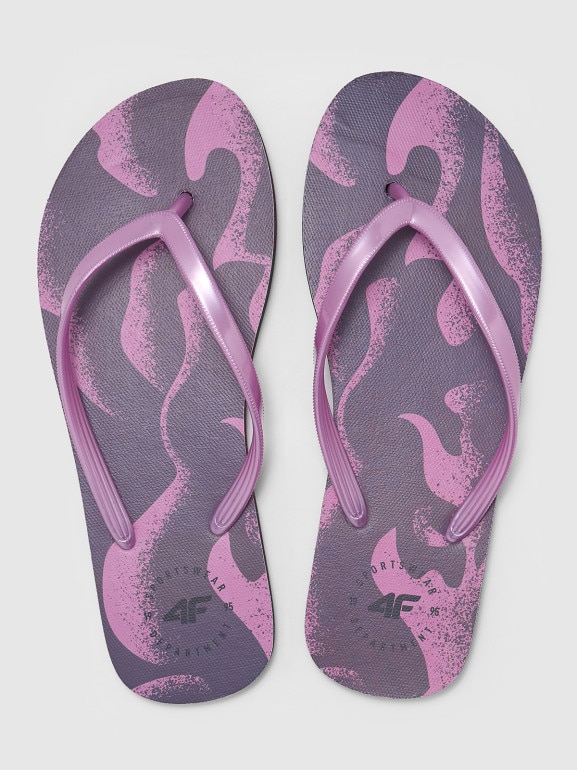 Damskie japonki 4F 4FRMM00FFLIF138 - fioletowe