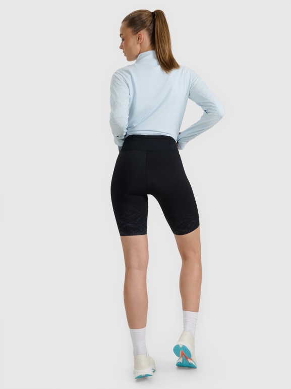 Damskie kolarki do biegania 4F 4FWAW25TFSTF048 - czarne