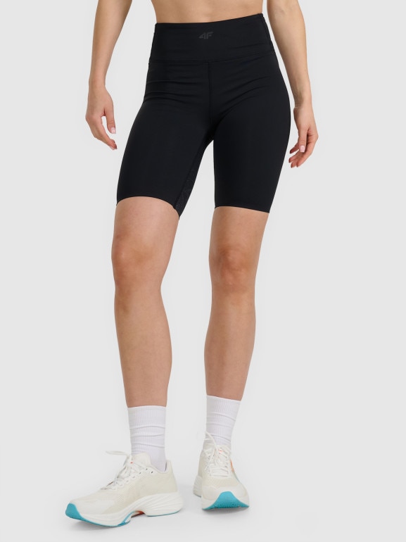 Damskie kolarki do biegania 4F 4FWAW25TFSTF048 - czarne