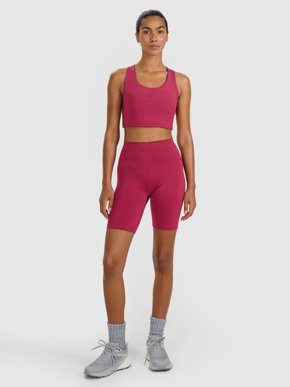 Damskie kolarki treningowe 4F 4FWAW25TFSTF051 - czerwone