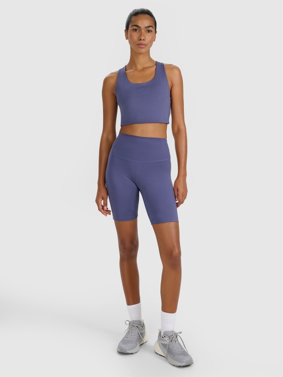 Damskie kolarki treningowe 4F 4FWAW25TFSTF051 - niebieskie