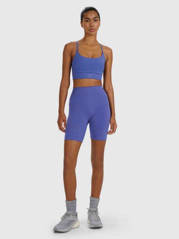 Damskie kolarki treningowe 4F 4FWAW25TFSTF051 - niebieskie