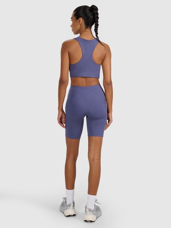 Damskie kolarki treningowe 4F 4FWAW25TFSTF051 - niebieskie