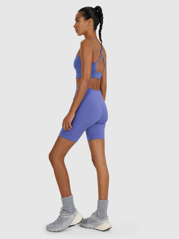 Damskie kolarki treningowe 4F 4FWAW25TFSTF051 - niebieskie