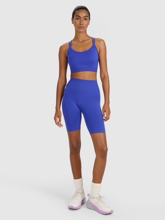 Damskie kolarki treningowe 4F 4FWAW25TFSTF084 - niebieskie