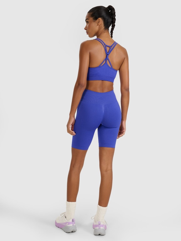 Damskie kolarki treningowe 4F 4FWAW25TFSTF084 - niebieskie