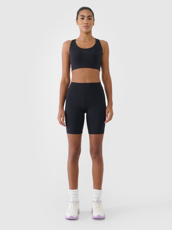 Damskie kolarki treningowe 4F 4FWMM00TFSTF080 - czarne