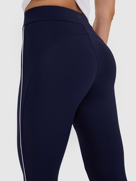 Damskie legginsy 4F 4FRAW25TTIGF286 - granatowe