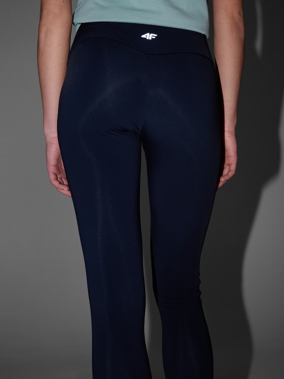 Damskie legginsy 4F 4FRAW25TTIGF297 - czarne