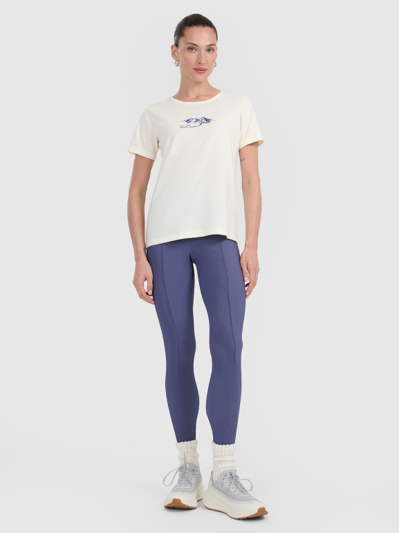 Damskie legginsy 4F 4FWAW25TTIGF237 - niebieskie