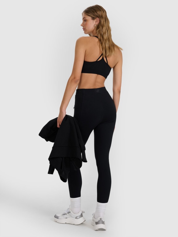 Damskie legginsy 4F 4FWAW25TTIGF242 - czarne