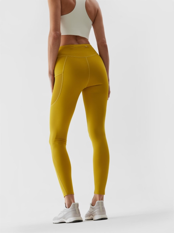 Damskie legginsy do biegania 4F 4FRAW23TFTIF238 - zielone