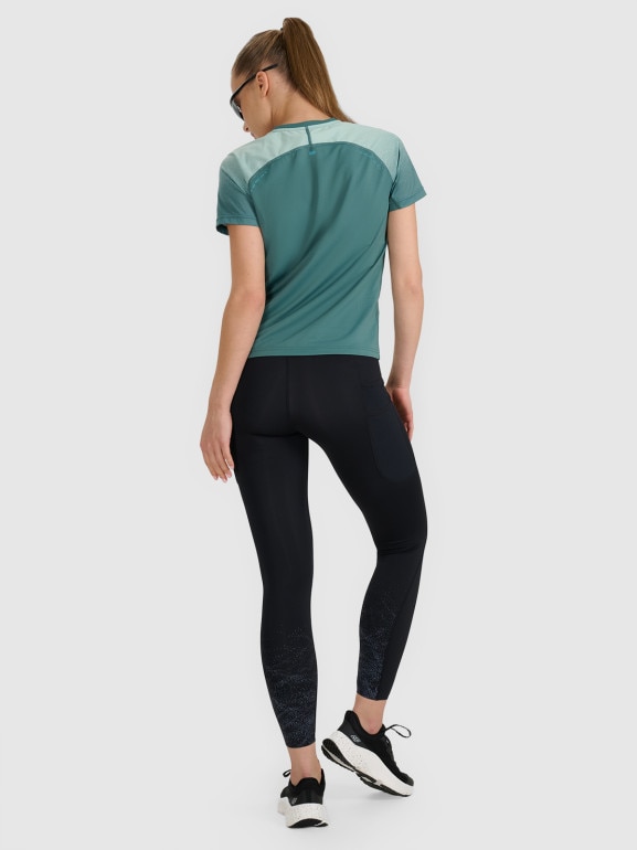 Damskie legginsy do biegania 4F 4FWAW25TFTIF357 - czarne