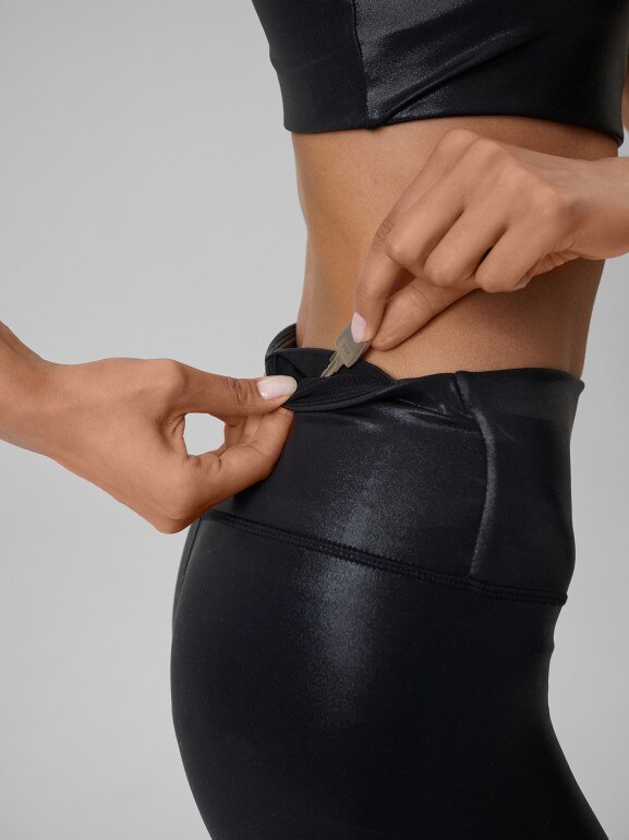 Damskie legginsy do jogi 4F 4FRSS26TFTIF494 - czarne