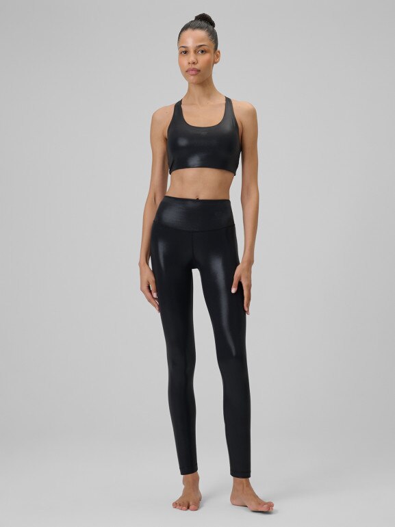 Damskie legginsy do jogi 4F 4FRSS26TFTIF494 - czarne