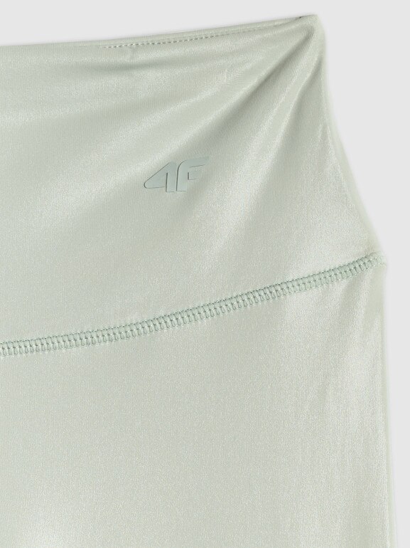 Damskie legginsy do jogi 4F 4FRSS26TFTIF494 - miętowe