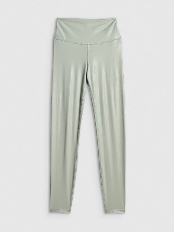 Damskie legginsy do jogi 4F 4FRSS26TFTIF494 - miętowe