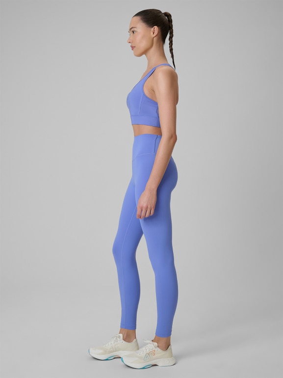 Damskie legginsy do jogi 4F 4FRSS26TFTIF530 - niebieskie