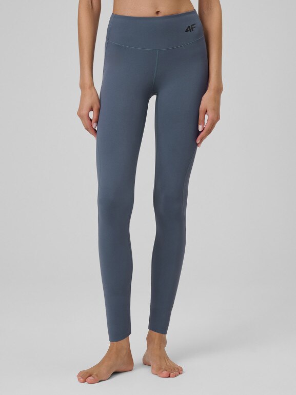 Damskie legginsy do jogi 4F 4FWSS26TFTIF404 - denim