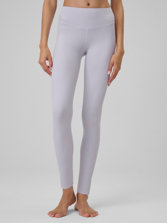 Damskie legginsy do jogi 4F 4FWSS26TFTIF404 - fioletowe