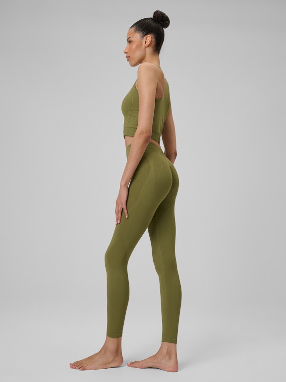 Damskie legginsy do jogi 4F 4FWSS26TFTIF406 - zielone