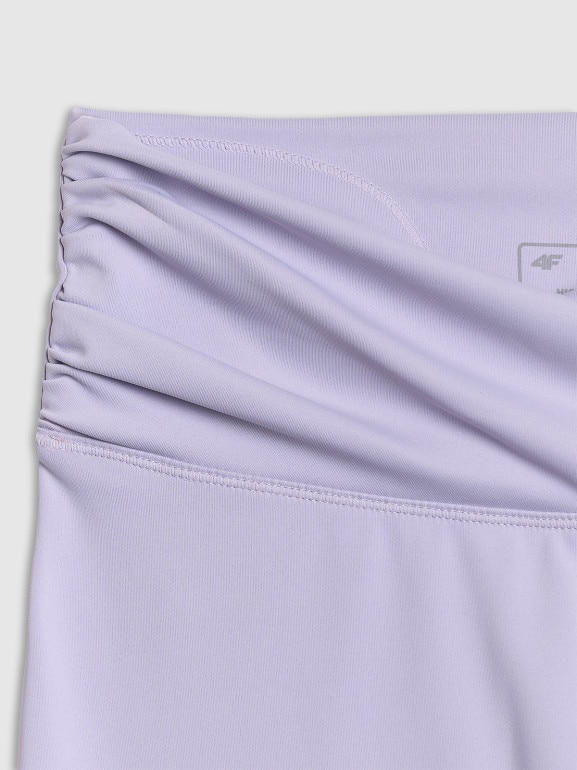 Damskie legginsy do jogi i pilatesu 4F 4FWAW25TFTIF369  - fioletowe