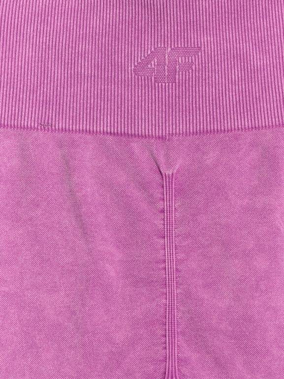 Damskie legginsy do jogi i pilatesu 4F 4FWAW25TFTIF407 - różowe