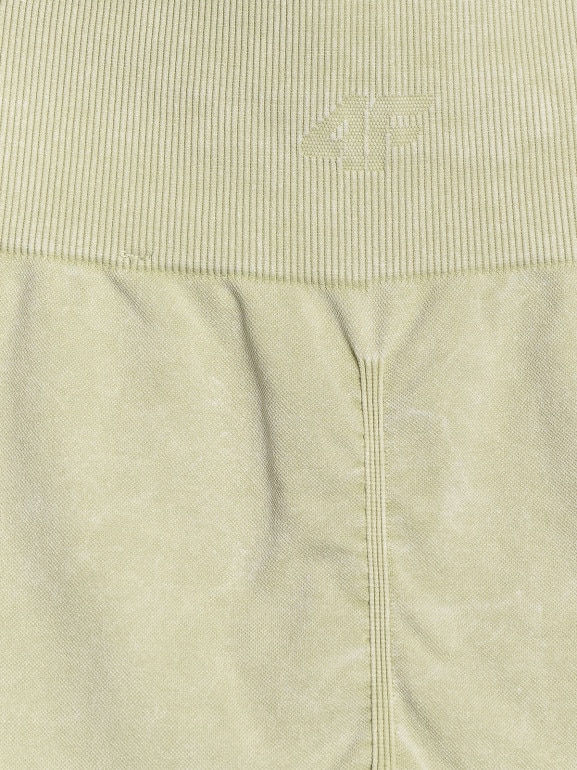 Damskie legginsy do jogi i pilatesu 4F 4FWAW25TFTIF407 - zielone