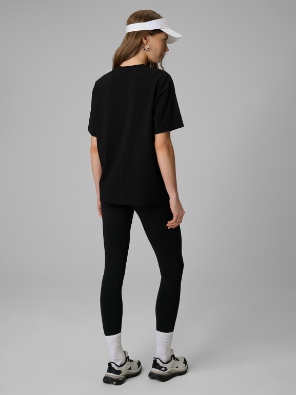 Damskie legginsy dzianinowe 4F 4FRAW25TTIGF321 - czarne