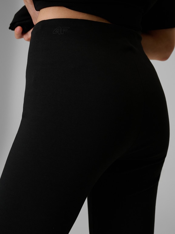 Damskie legginsy dzianinowe 4F 4FRAW25TTIGF321 - czarne
