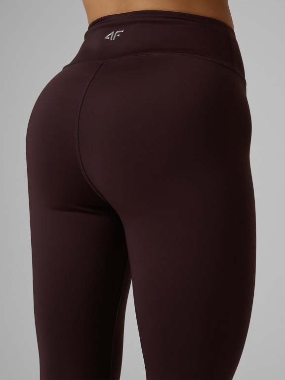 Damskie legginsy dzianinowe 4F 4FRSS26TTIGF323 - brązowe