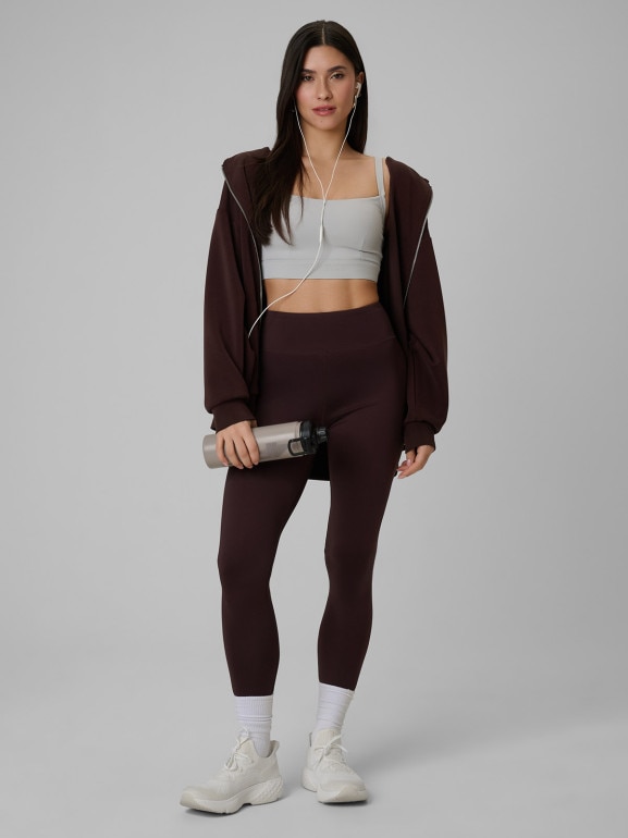Damskie legginsy dzianinowe 4F 4FRSS26TTIGF323 - brązowe