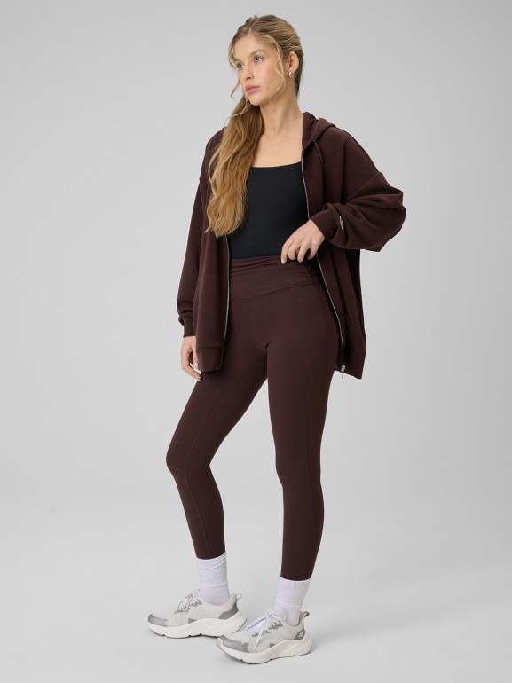 Damskie legginsy dzianinowe 4F 4FRSS26TTIGF324 - brązowe