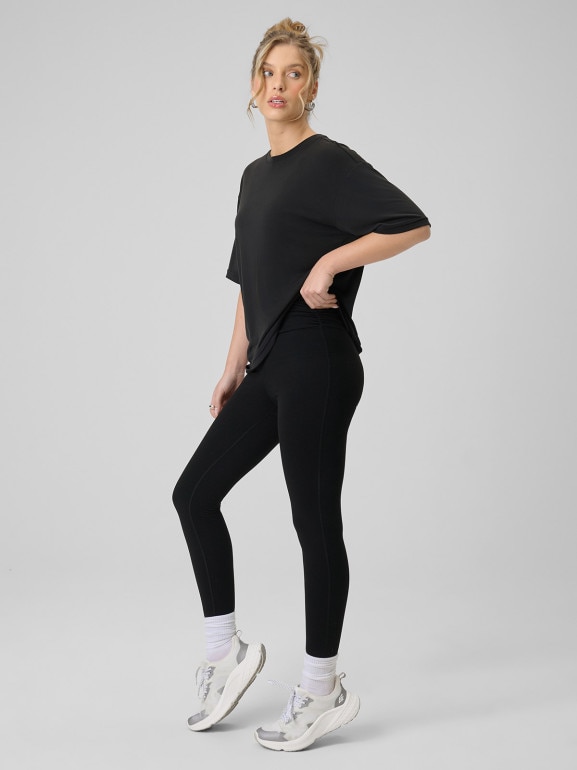 Damskie legginsy dzianinowe 4F 4FRSS26TTIGF324 - czarne