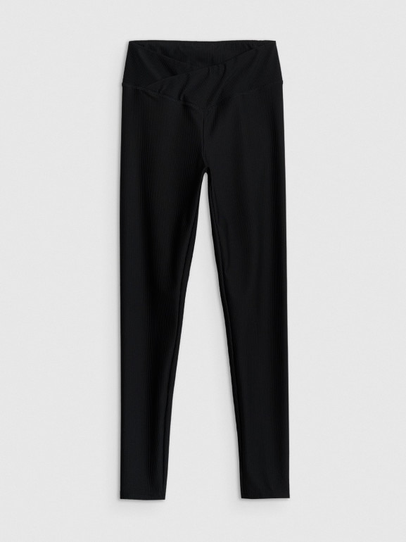 Damskie legginsy dzianinowe 4F 4FRSS26TTIGF328 - czarne