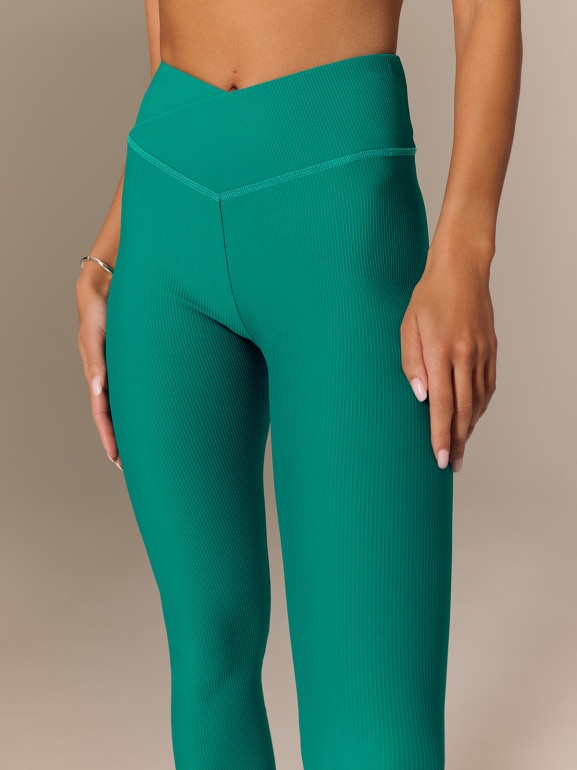 Damskie legginsy dzianinowe 4F 4FRSS26TTIGF328 - zielone