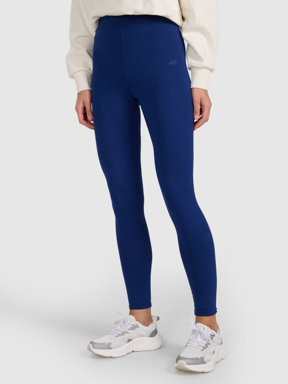 Damskie legginsy dzianinowe 4F 4FWMM00TTIGF195 - granatowe
