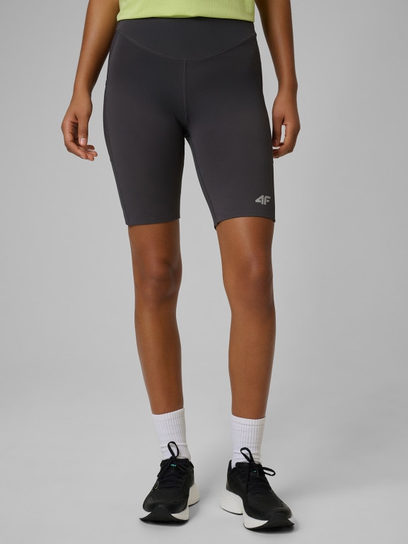 Damskie legginsy kolarki do biegania 4F 4FWSS26TFSTF069 - szare