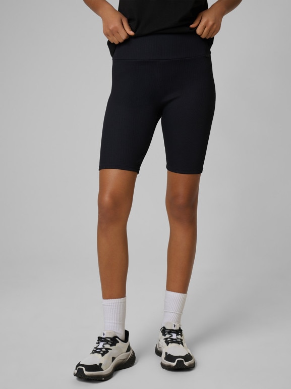 Damskie legginsy kolarki dzianinowe 4F 4FWSS26TSTIF017 - czarne